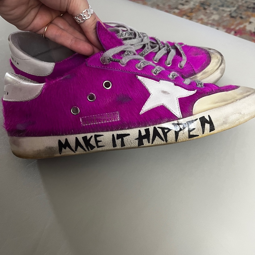 Golden Goose 42 size men pink/whitete